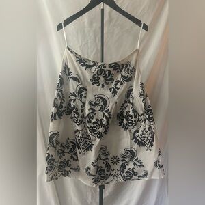 Autograph Black and Cream A-Line Skirt